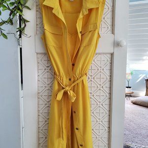 Yellow dress with  full slip, same color.  Size 4, Banana Republic.
